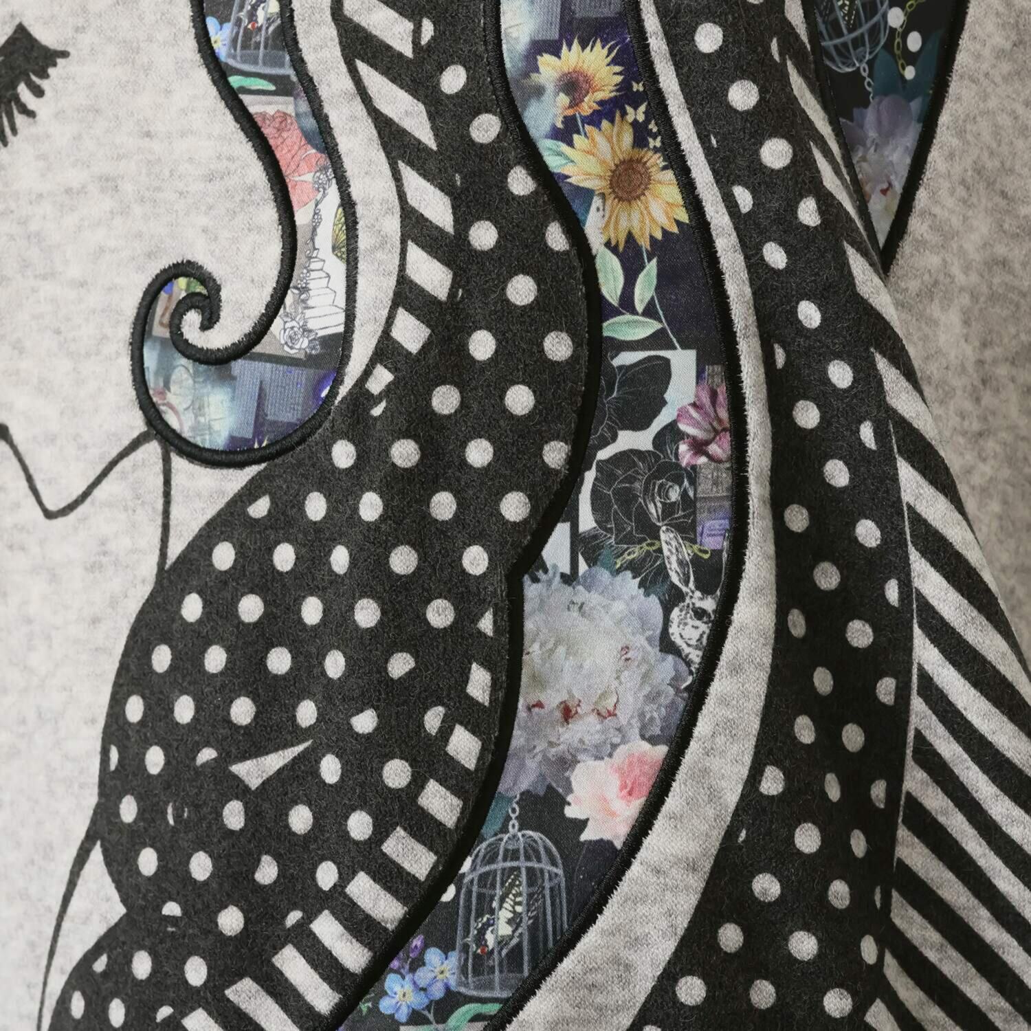 スカラー 女の子刺しゅうアップリケ チュニック