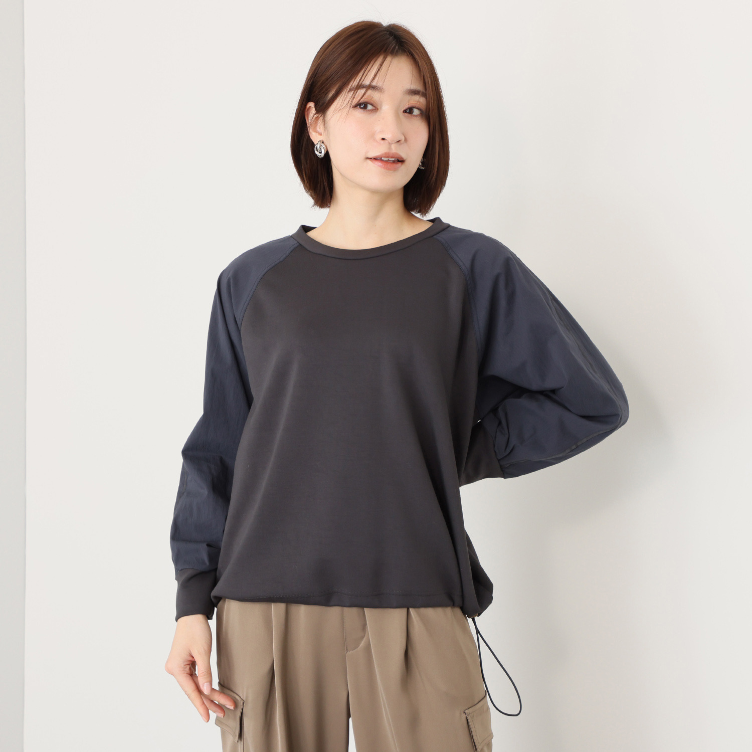 リラリー 布帛ミックス プルオーバー