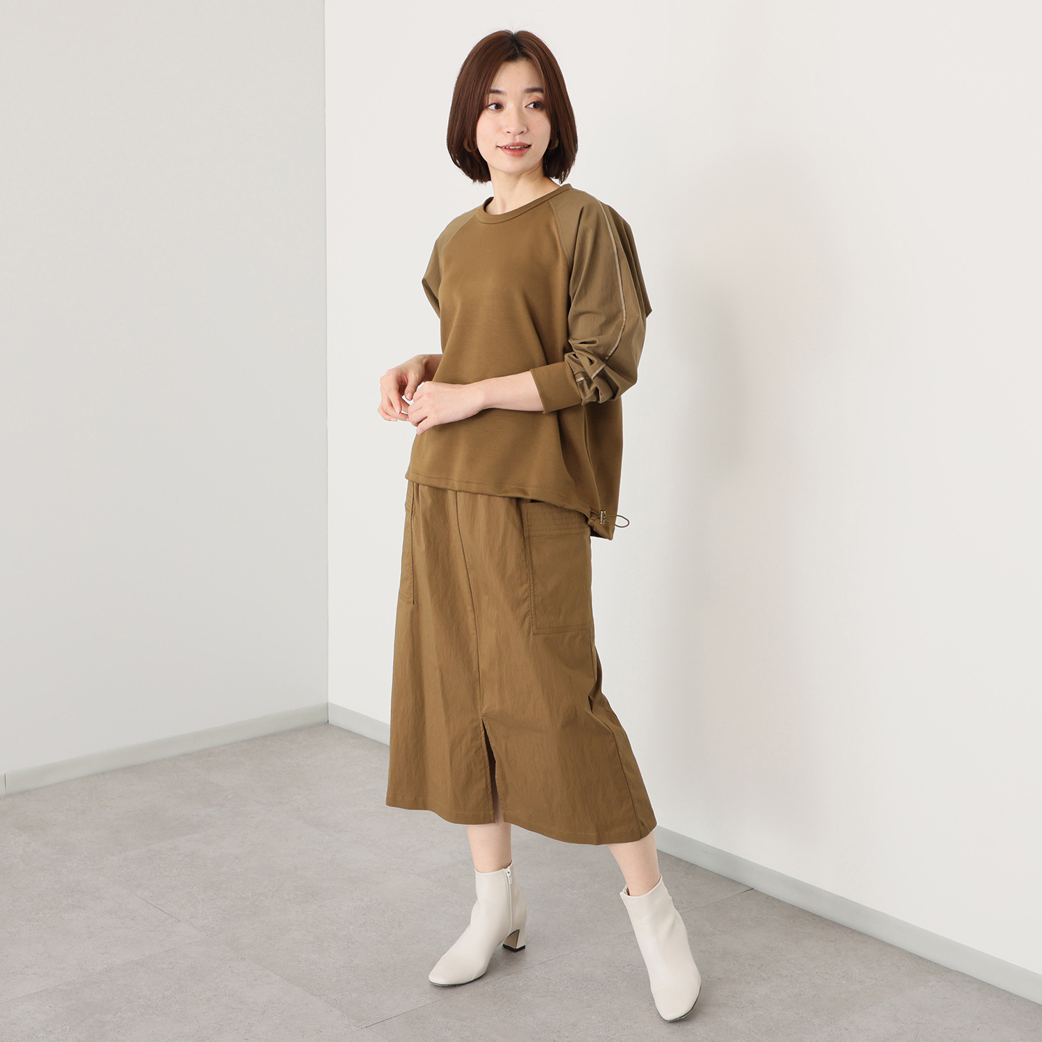 リラリー 布帛ミックス プルオーバー