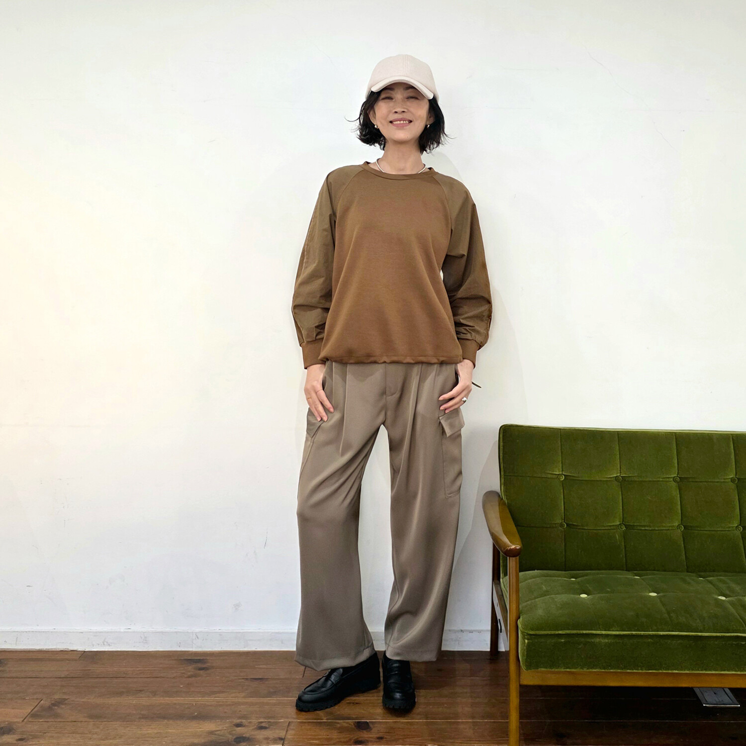 リラリー 布帛ミックス プルオーバー