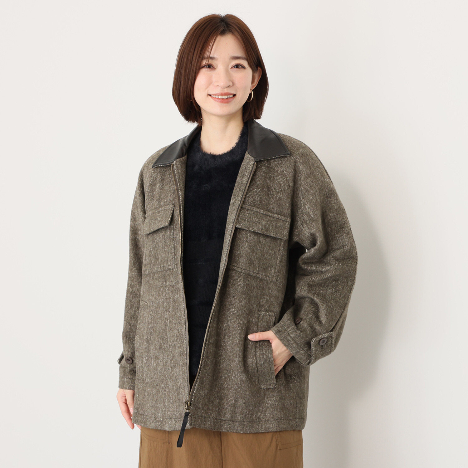 リラリー ウールライク ショートコート