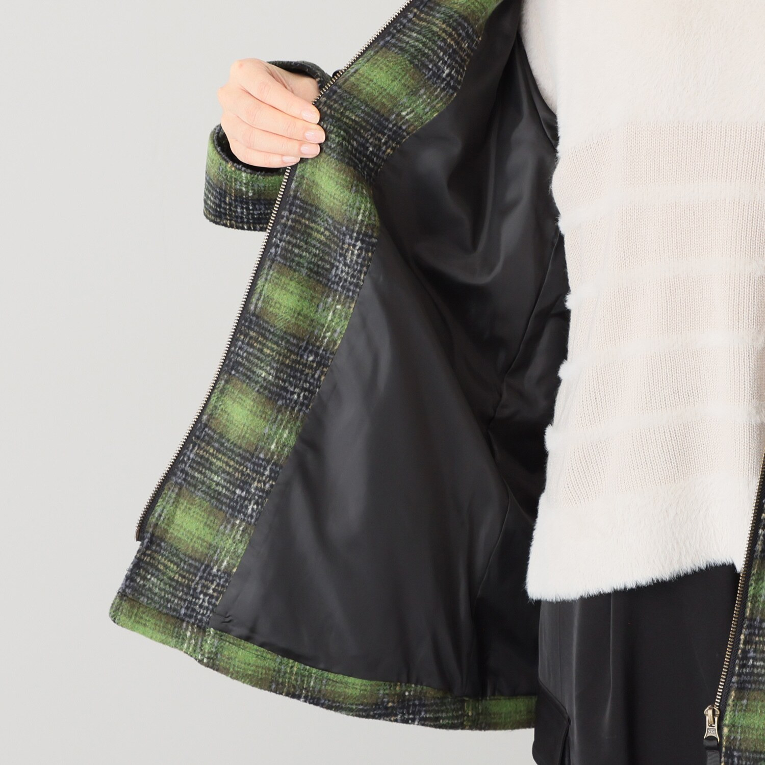 リラリー ウールライク ショートコート