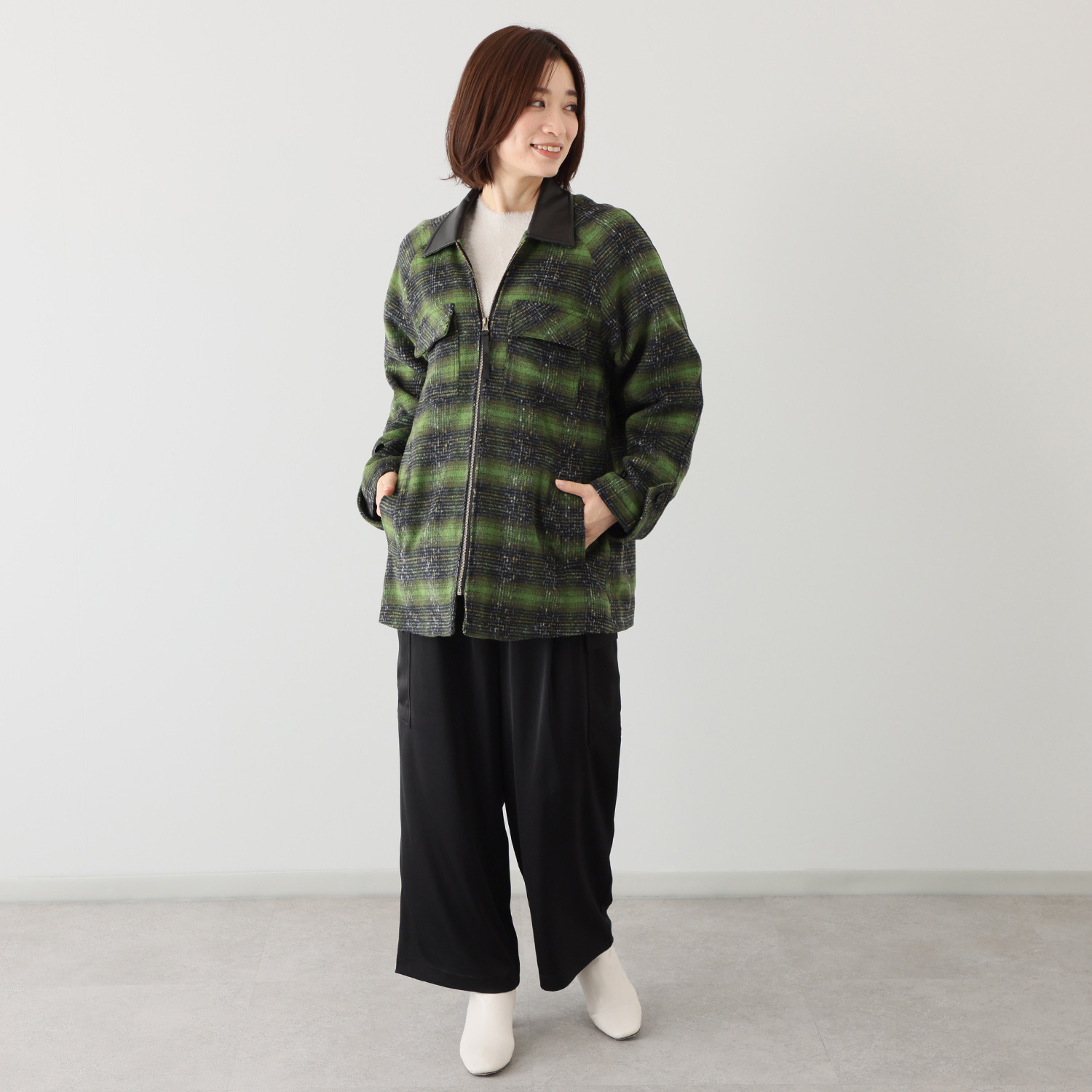 リラリー ウールライク ショートコート