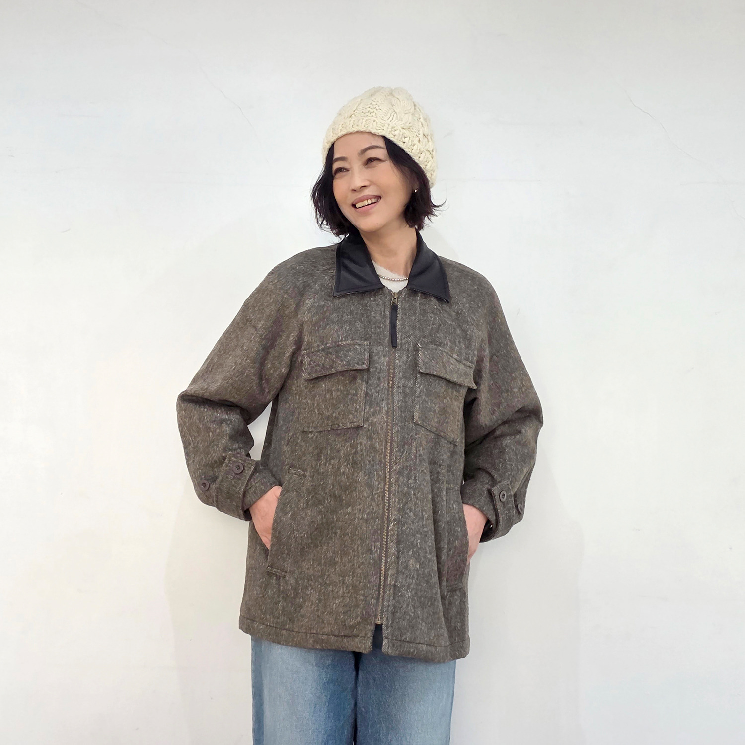 リラリー ウールライク ショートコート