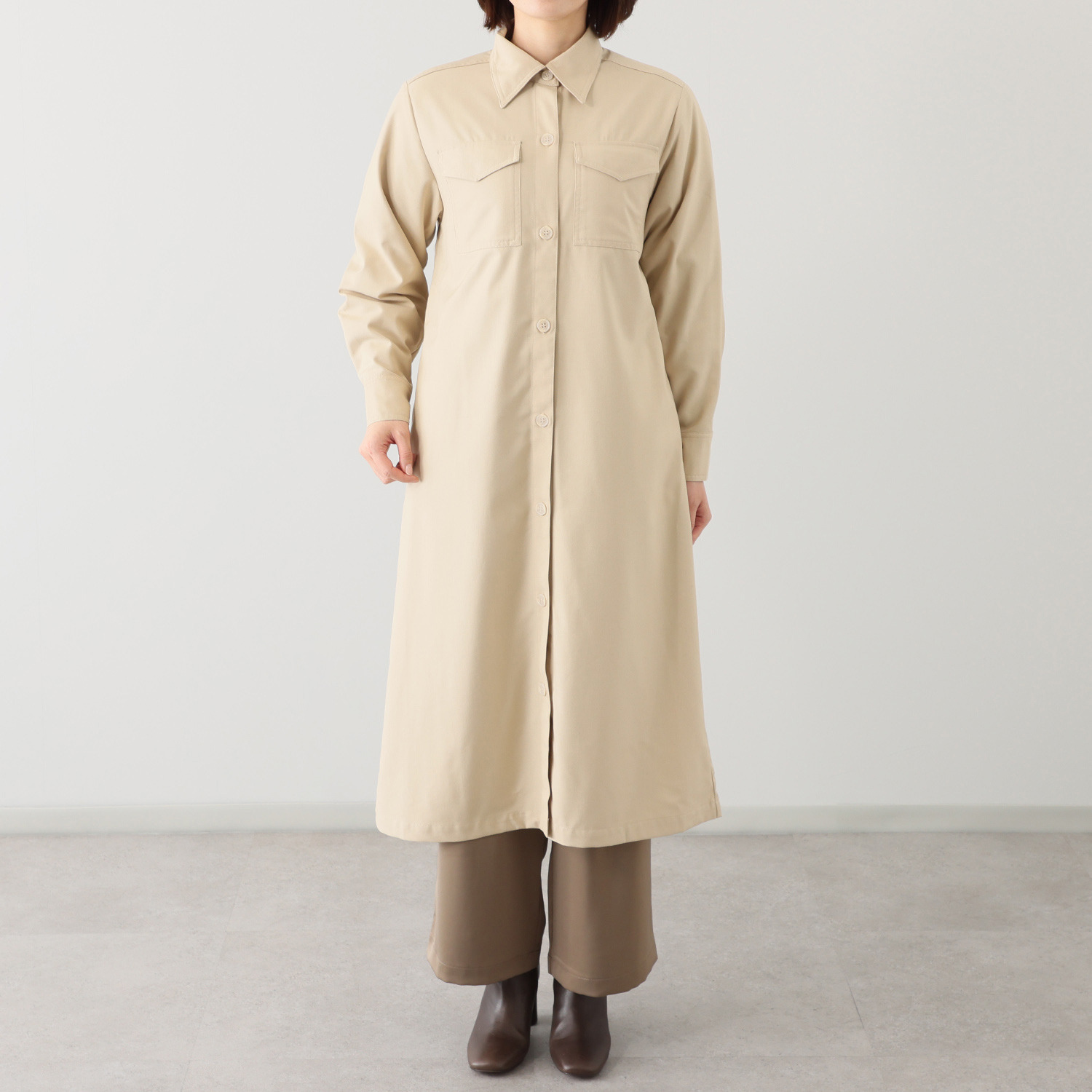 リラリー 共布ベルト付 ワンピース