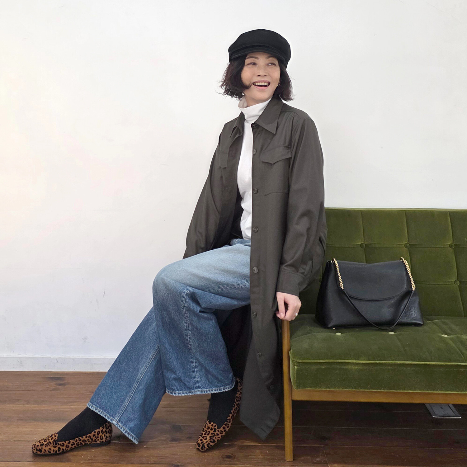 リラリー 共布ベルト付 ワンピース