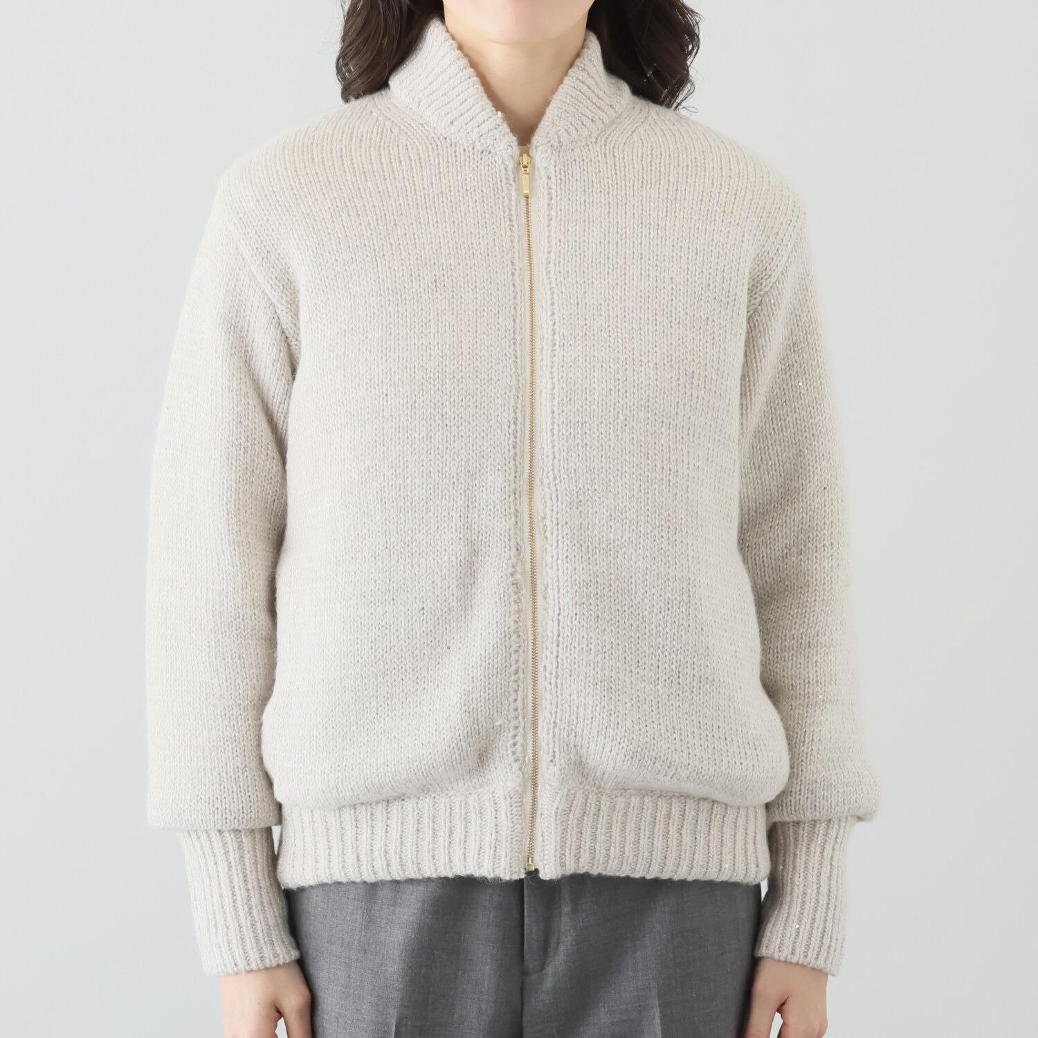 シック　バイ　ネイチャー ダウンライナー ジップニットブルゾン