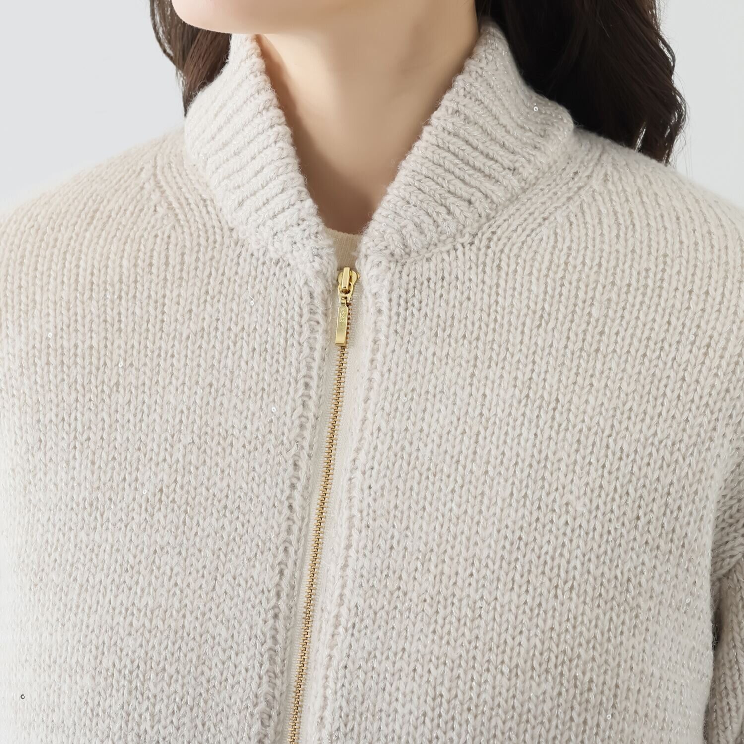 シック　バイ　ネイチャー ダウンライナー ジップニットブルゾン