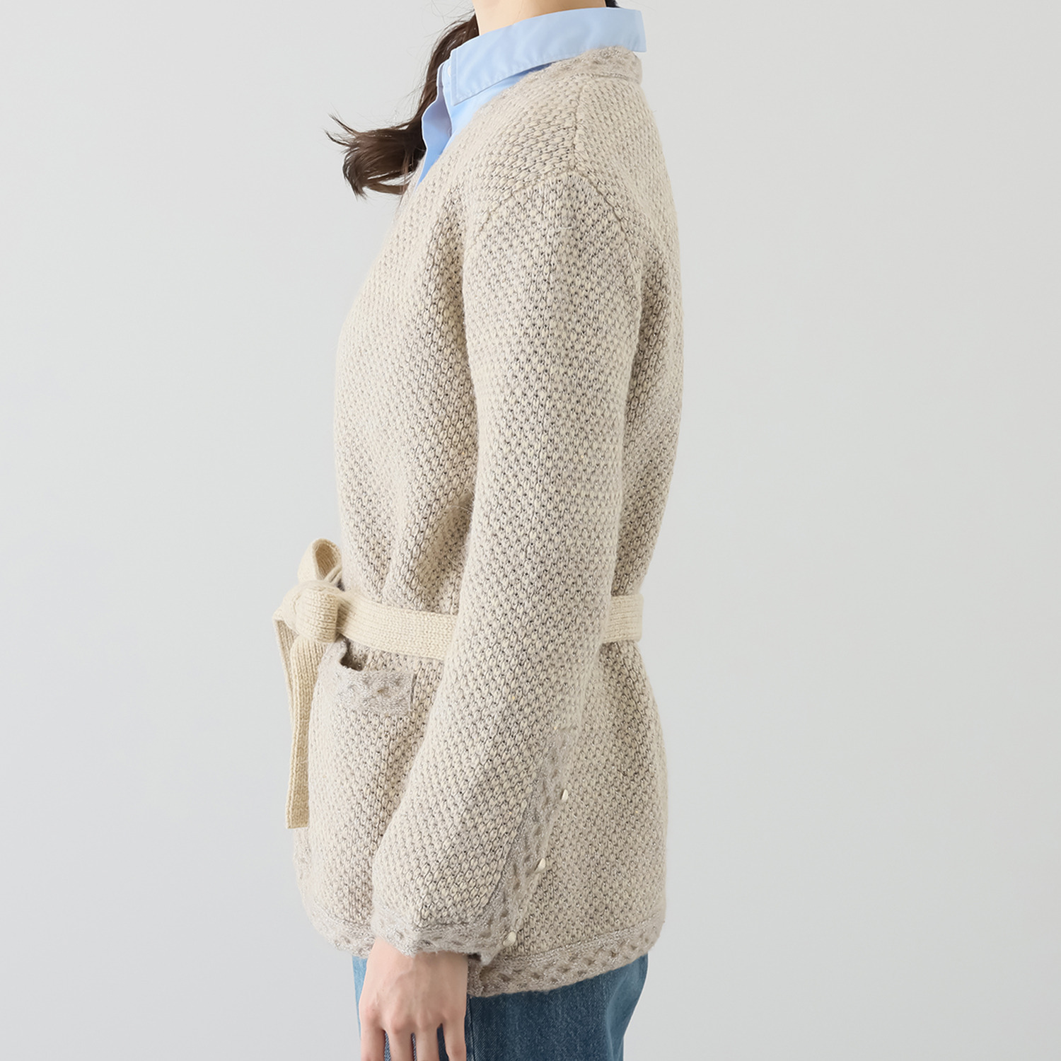 シック　バイ　ネイチャー ブライトツイード調 ニットジャケット