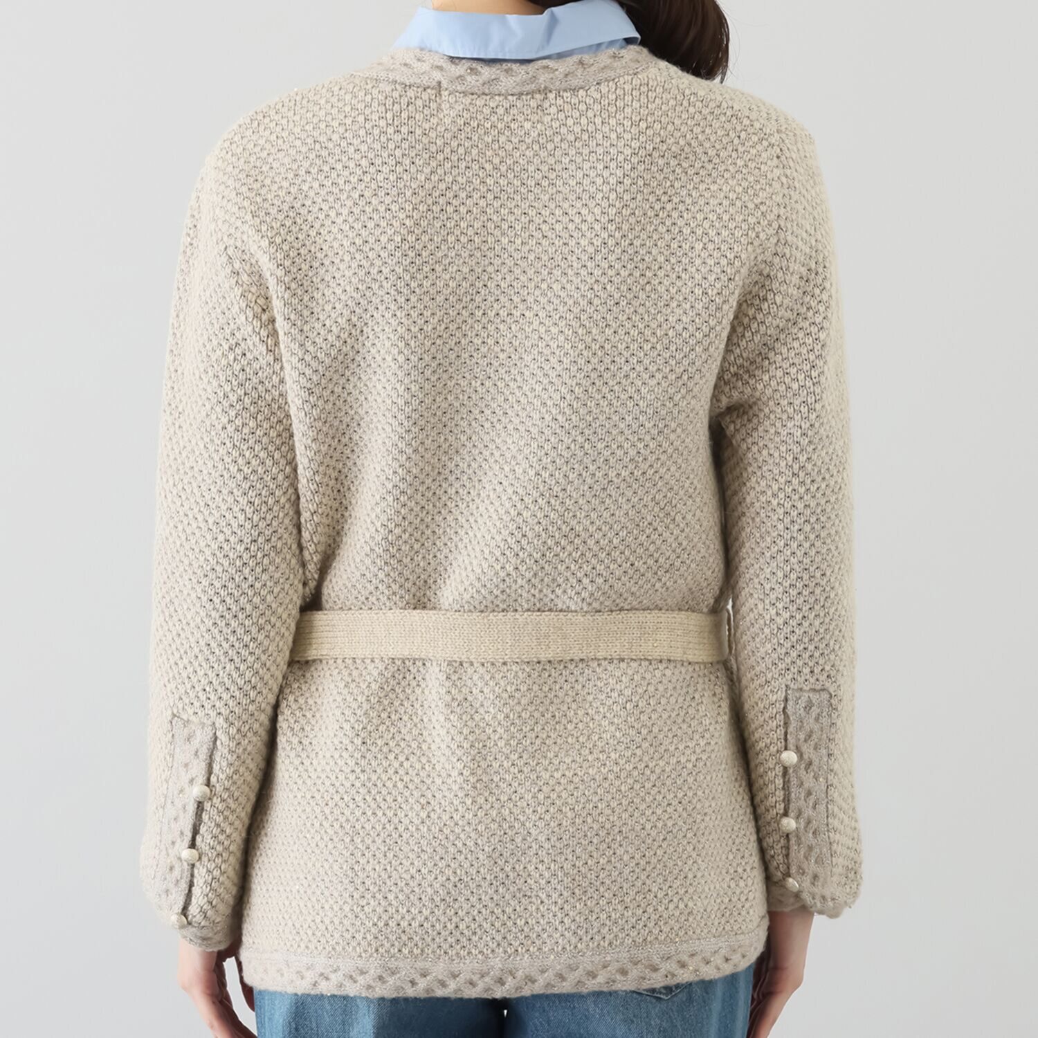 シック　バイ　ネイチャー ブライトツイード調 ニットジャケット