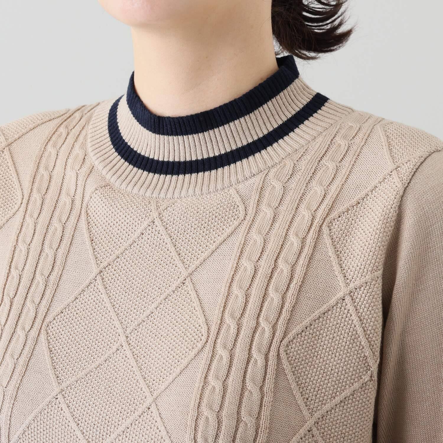 エムジェイアール　バイ マチコ　ジント　ロンドン 配色アクセント ニットワンピース