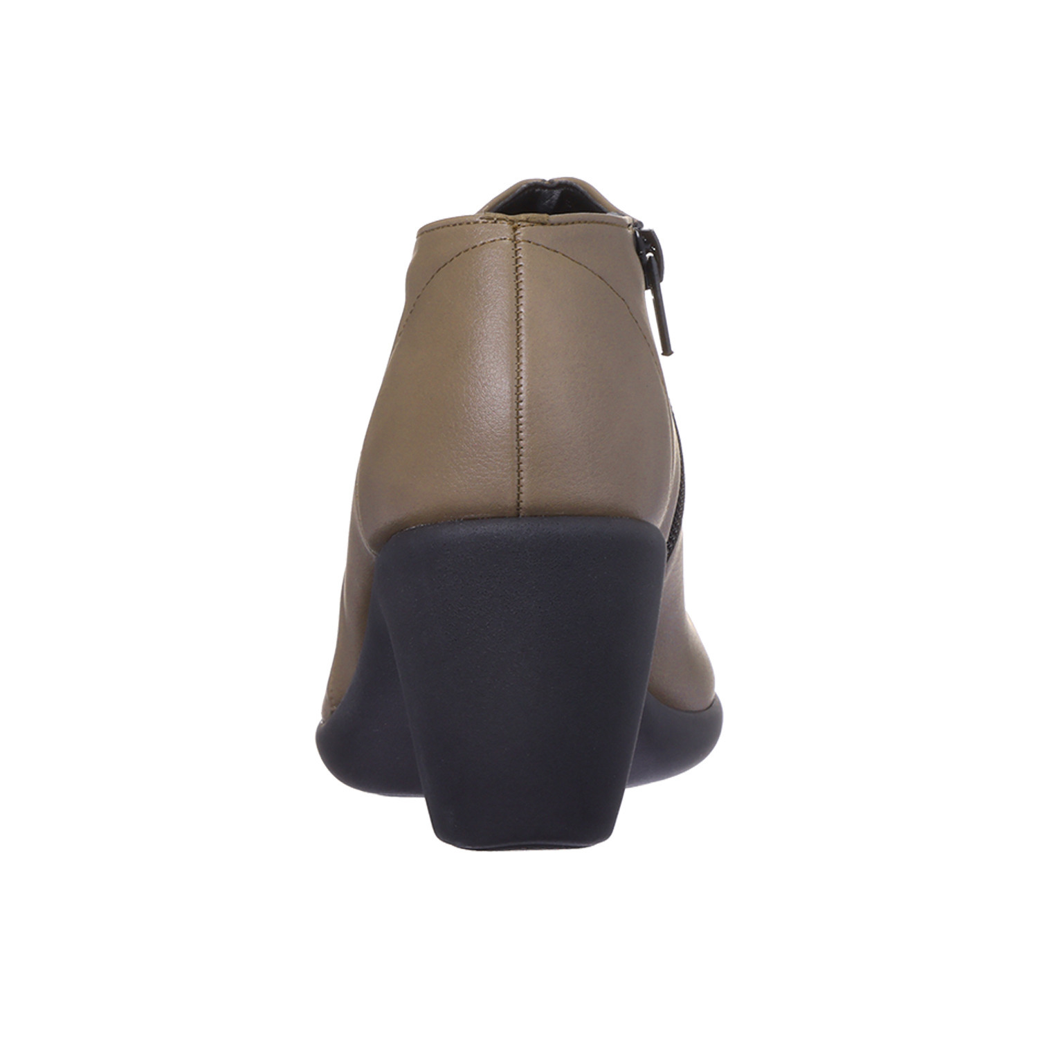 リゲッタ 日本製 アーチサポート アーモンドトゥ ウェッジヒールブーティ