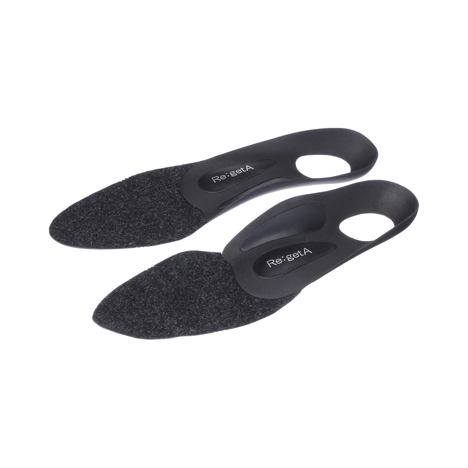 リゲッタ 日本製 アーチサポート アーモンドトゥ ウェッジヒールブーティ