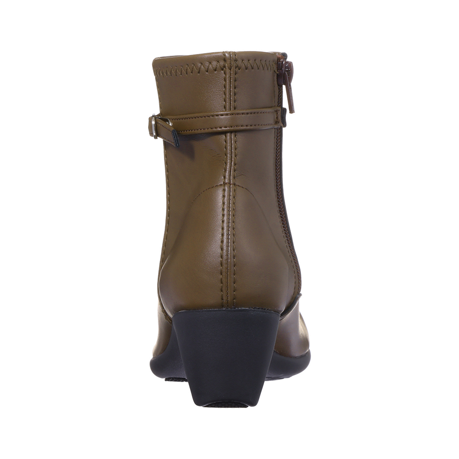 リゲッタ 日本製 アーチサポート ラウンドトゥ グリップ付ソール ストレッチヒールブーツ