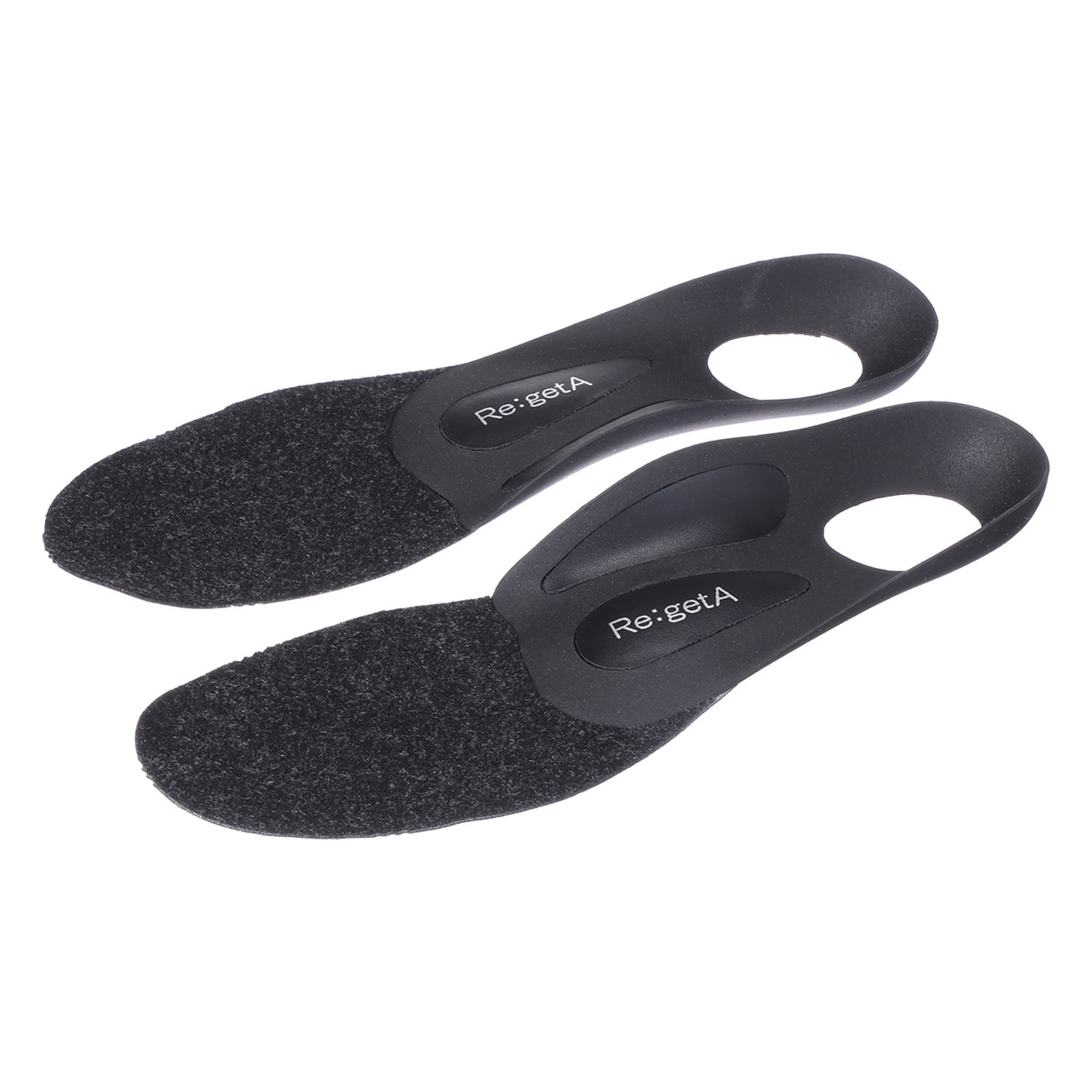 リゲッタ 日本製 アーチサポート ラウンドトゥ グリップ付ソール ストレッチヒールブーツ