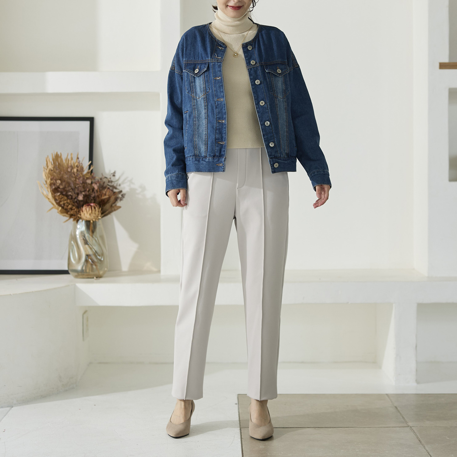 ＴＡＫＵＭＩＢＡ すふれ起毛プラス 保温 イージー テーパードスラックス