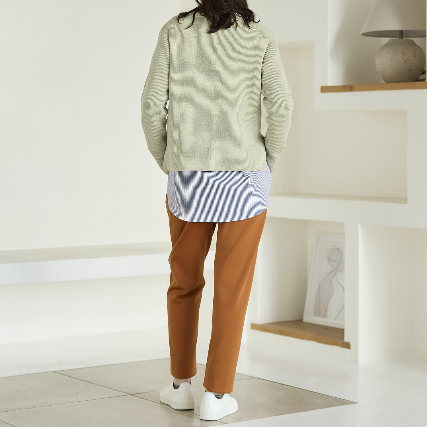 ＴＡＫＵＭＩＢＡ すふれ起毛プラス 保温 イージー テーパードスラックス