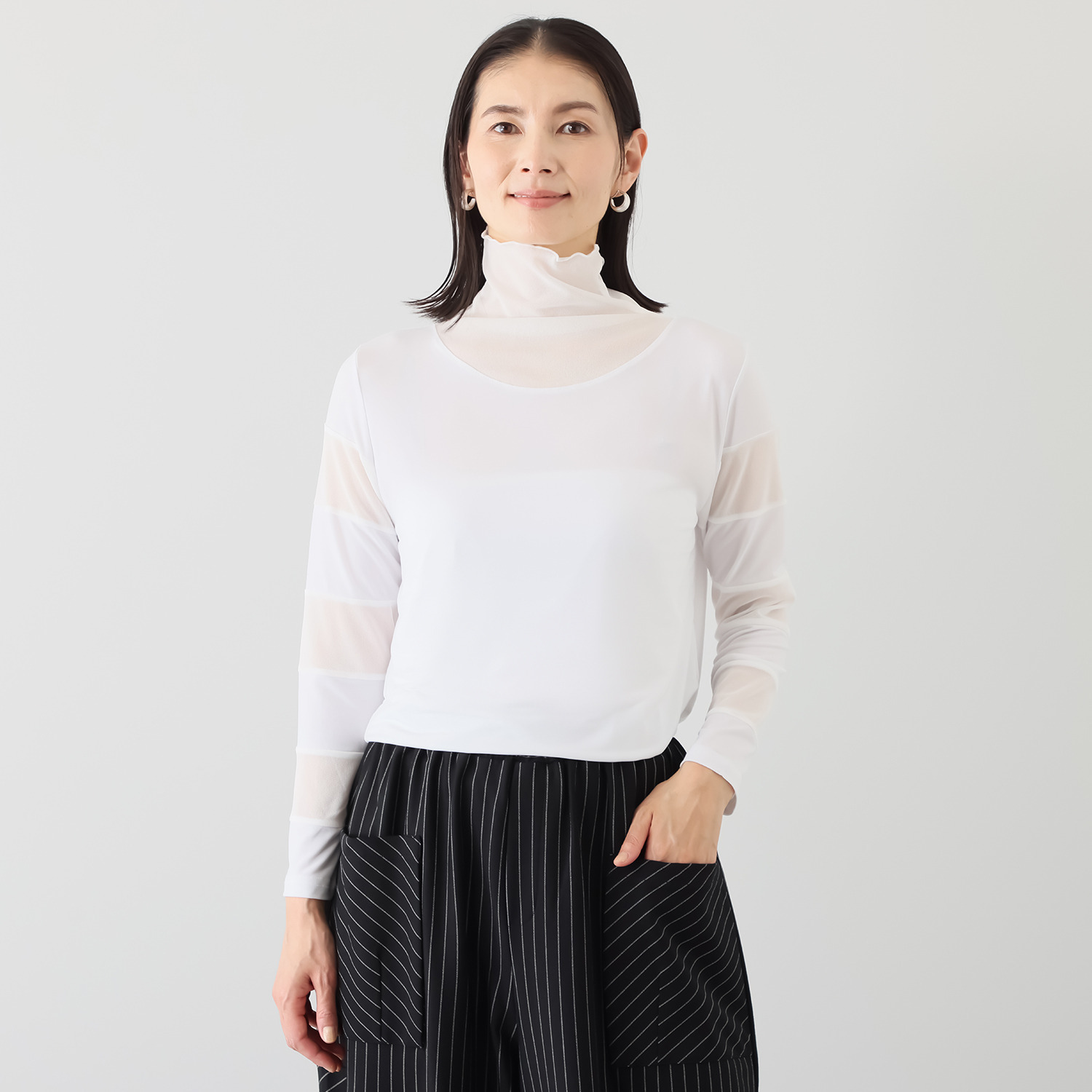 コイビトミサキ シアー メッシュ切替 インナープルオーバー