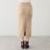 ボン・ブリコラージュ バイ　レイコ・ホウセンジ シャギーでエレガントな ナローニットスカート