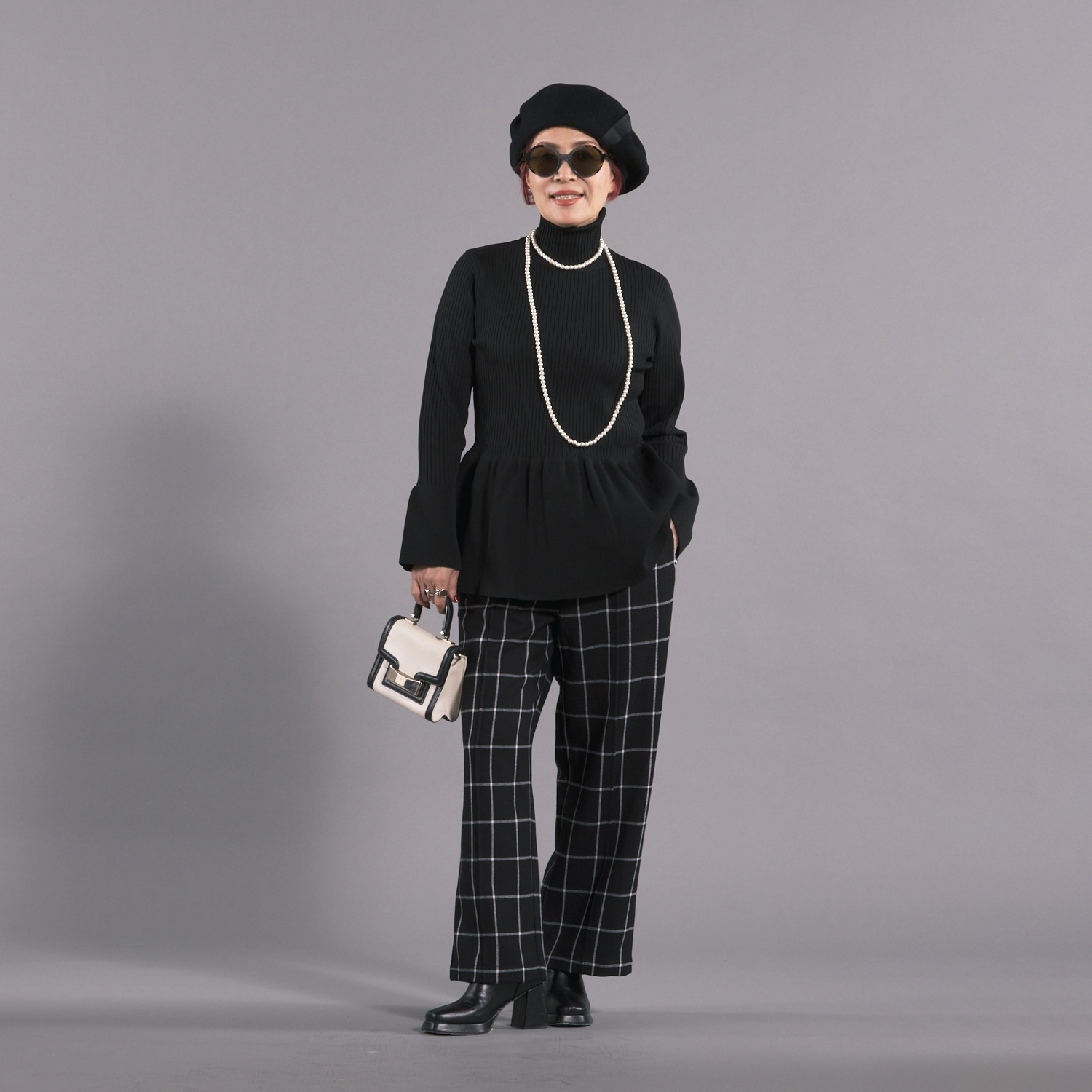 ボン・ブリコラージュ バイ　レイコ・ホウセンジ 小粋なパリジェンヌ風 ワイドストレートパンツ