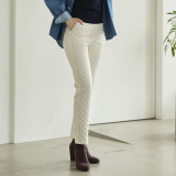 アトリエール 蓄熱保温 マジカルダウン（Ｒ） 裏フリース スリムストレートパンツ