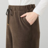 アトリエール メランジ調ニット ドローストリング付 ワイドパンツ