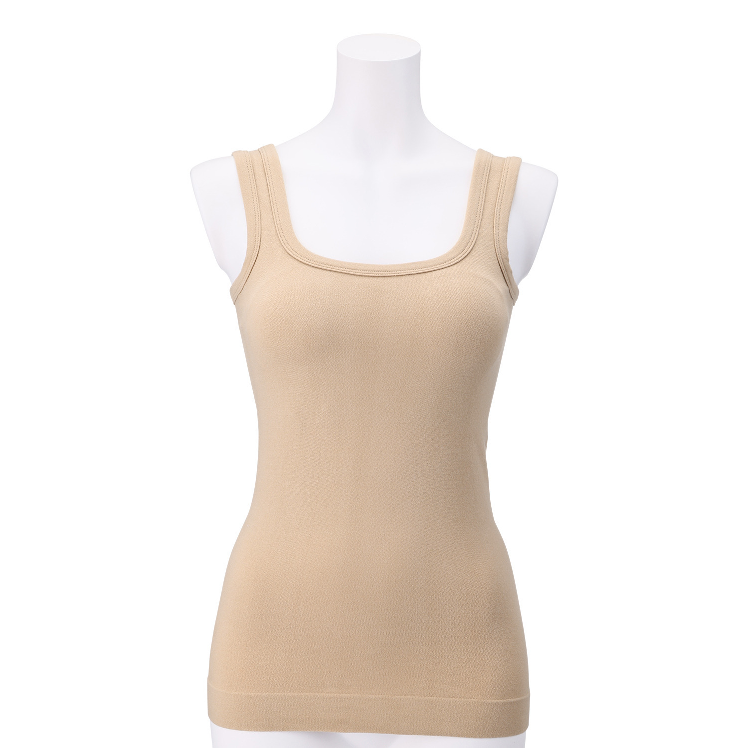 美人工房 にこにこコットン 伸び〜る！ カップ付タンクトップ ２枚セット