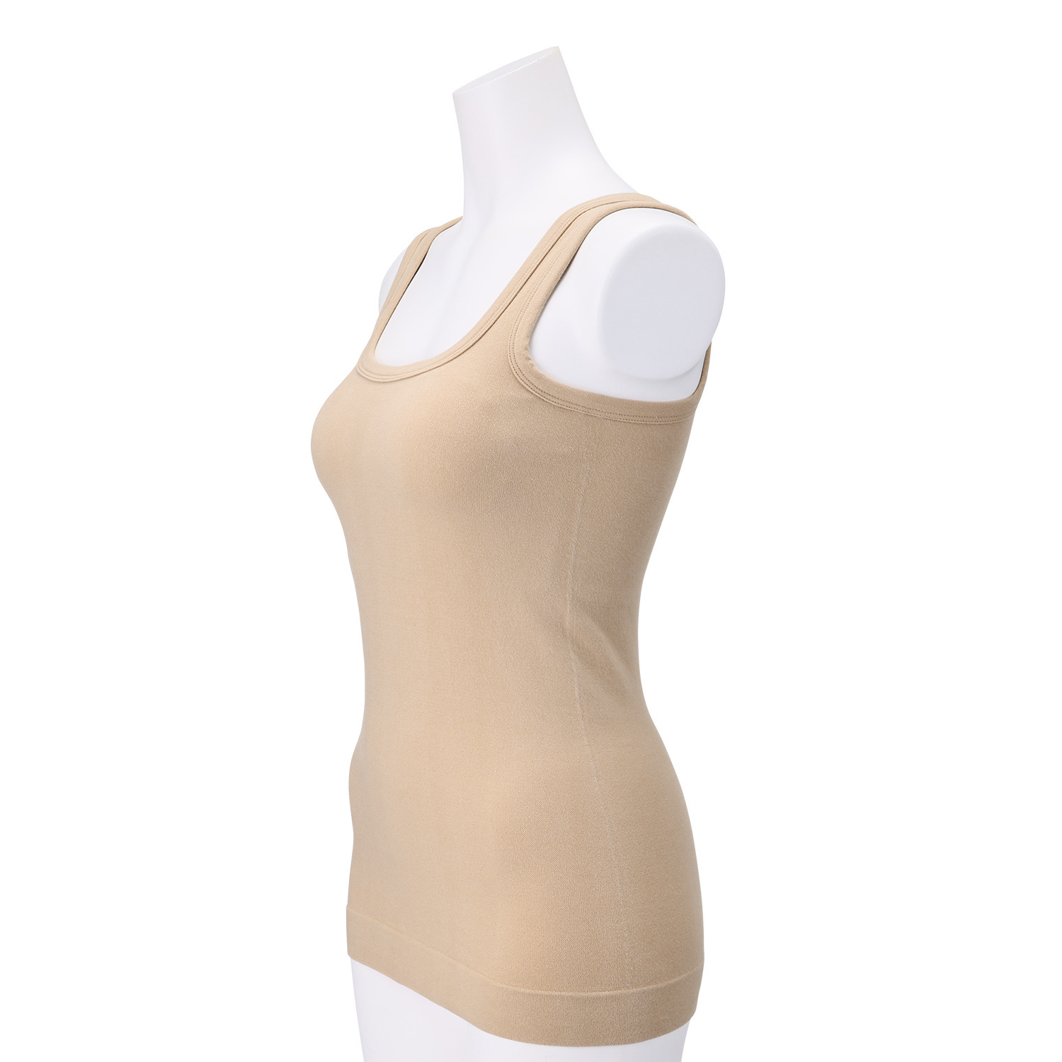 美人工房 にこにこコットン 伸び〜る！ カップ付タンクトップ ２枚セット