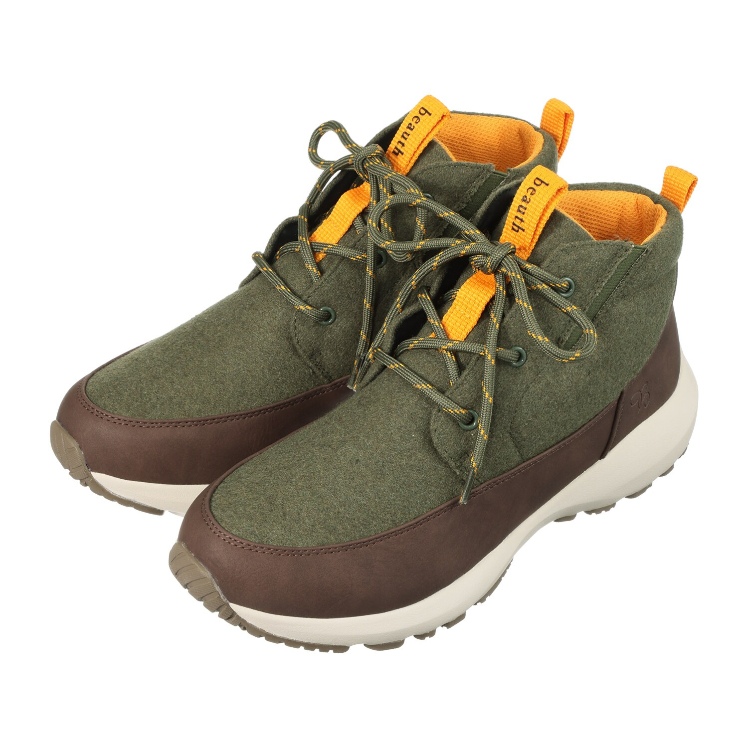 ビュース 雨の日も晴れの日もＯＫ！ 快適軽量ボリュームソール ミッドカットスニーカー