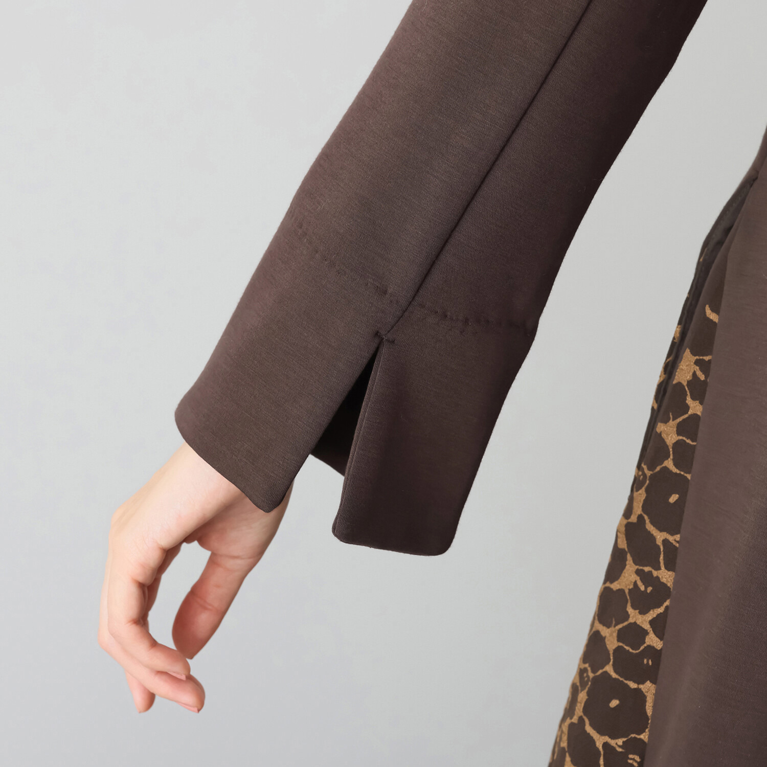 マダムヒロコ ジャガードフレアー 切替ワンピース