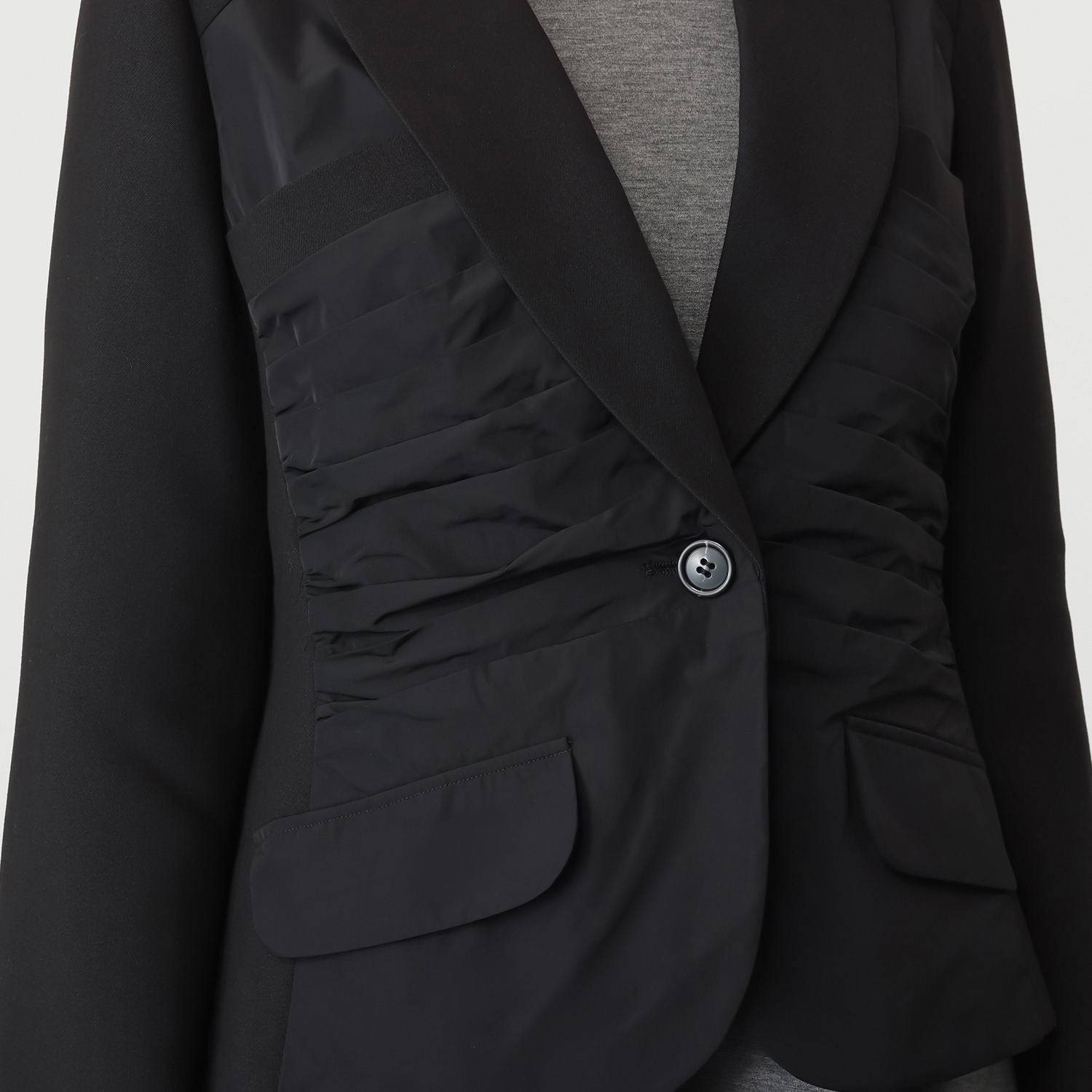 マダムヒロコ タフタギャザー切替 テーラージャケット