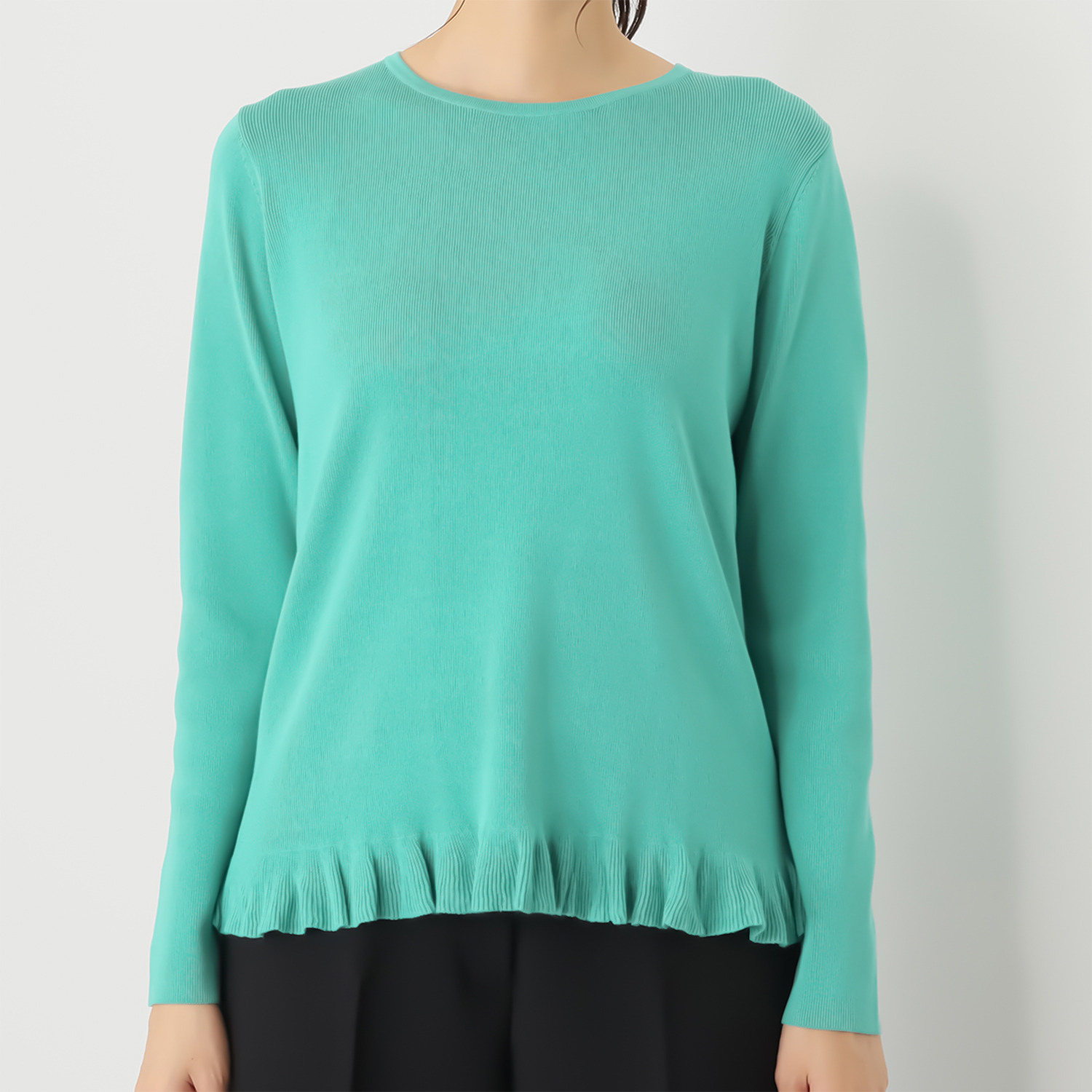 マダムヒロコ フリルアクセント ニットプルオーバー