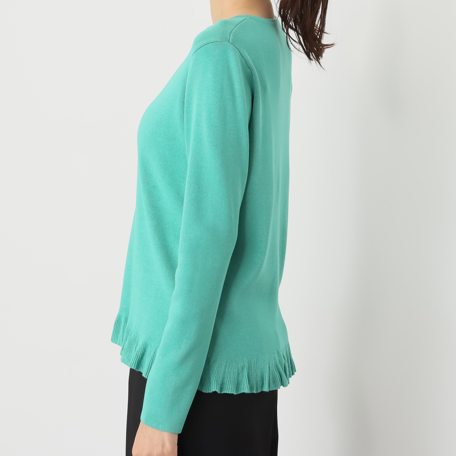 マダムヒロコ フリルアクセント ニットプルオーバー