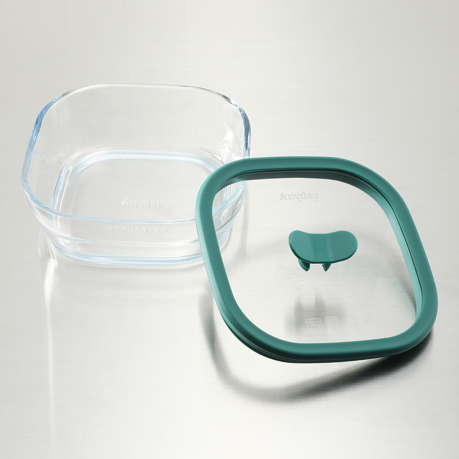 スクエアサイズ＆ 透明ガラス初採用で 電子レンジのパワーを 最大限活かす！ 保存もできる調理器具 マイヤー エニデイシースルー ２個セット