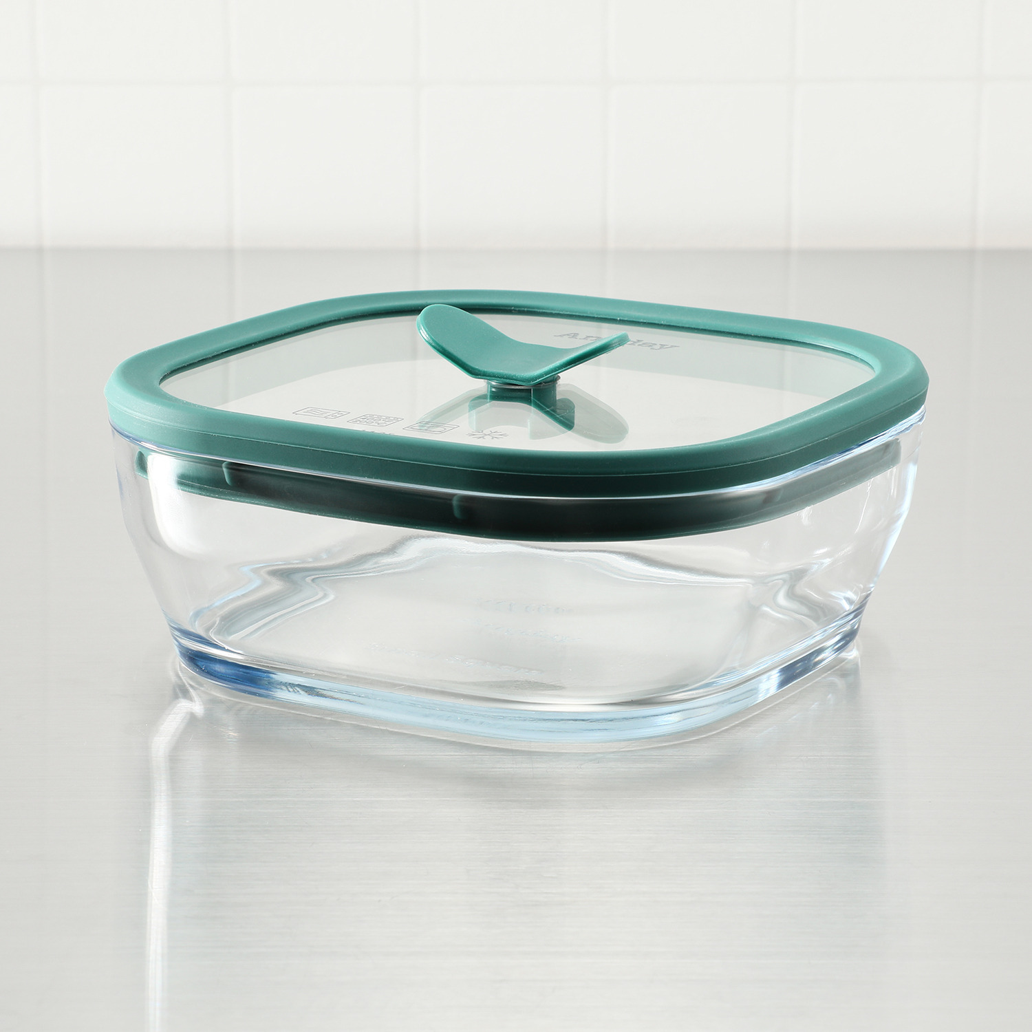 スクエアサイズ＆ 透明ガラス初採用で 電子レンジのパワーを 最大限活かす！ 保存もできる調理器具 マイヤー エニデイシースルー ２個セット