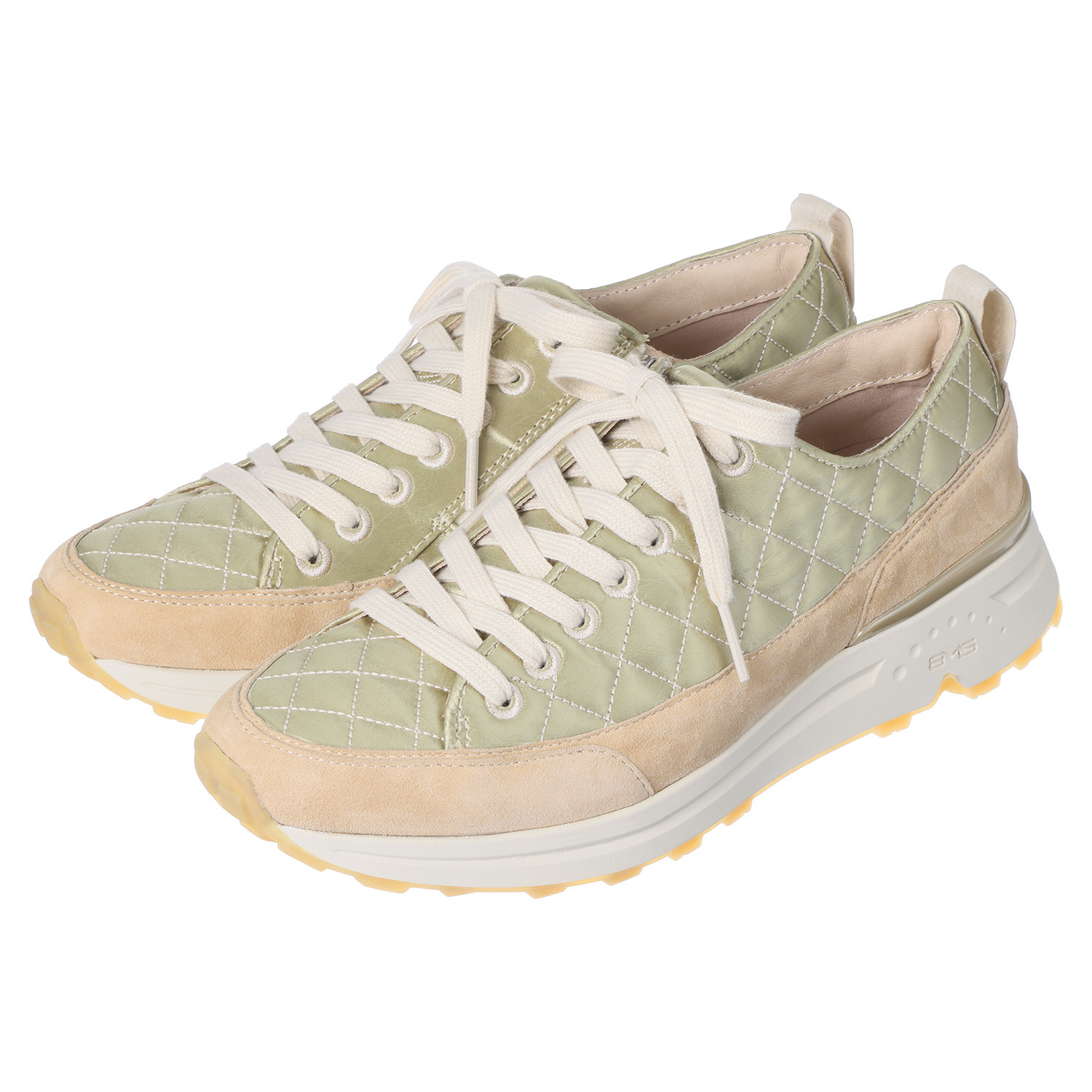 ブソラ 独自開発ＢＭＳソール キルティング レースアップスニーカー