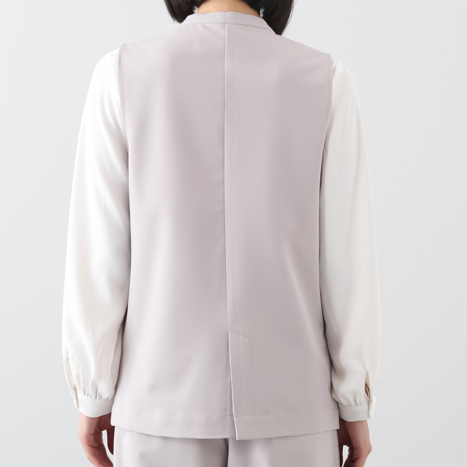 ラヴィーコンフォート レース＆立ち襟アクセント エッジの効いた 大人のストレッチジレ