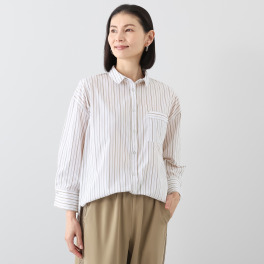 ラヴィーコンフォート バックアクセント ワンタッチブラウジング チュニックシャツ