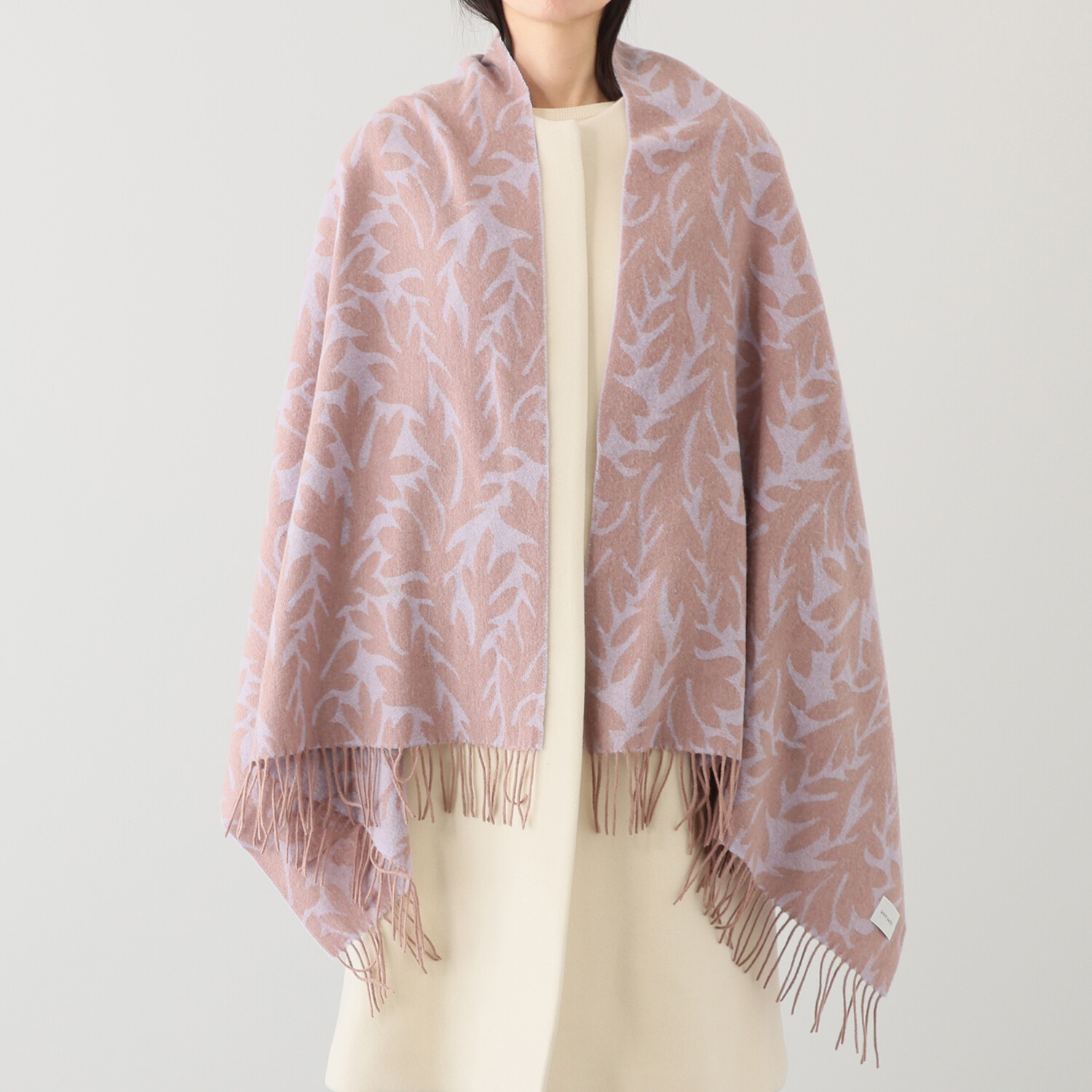 ノットヨット リーフ柄 ウールジャガードスト?ル