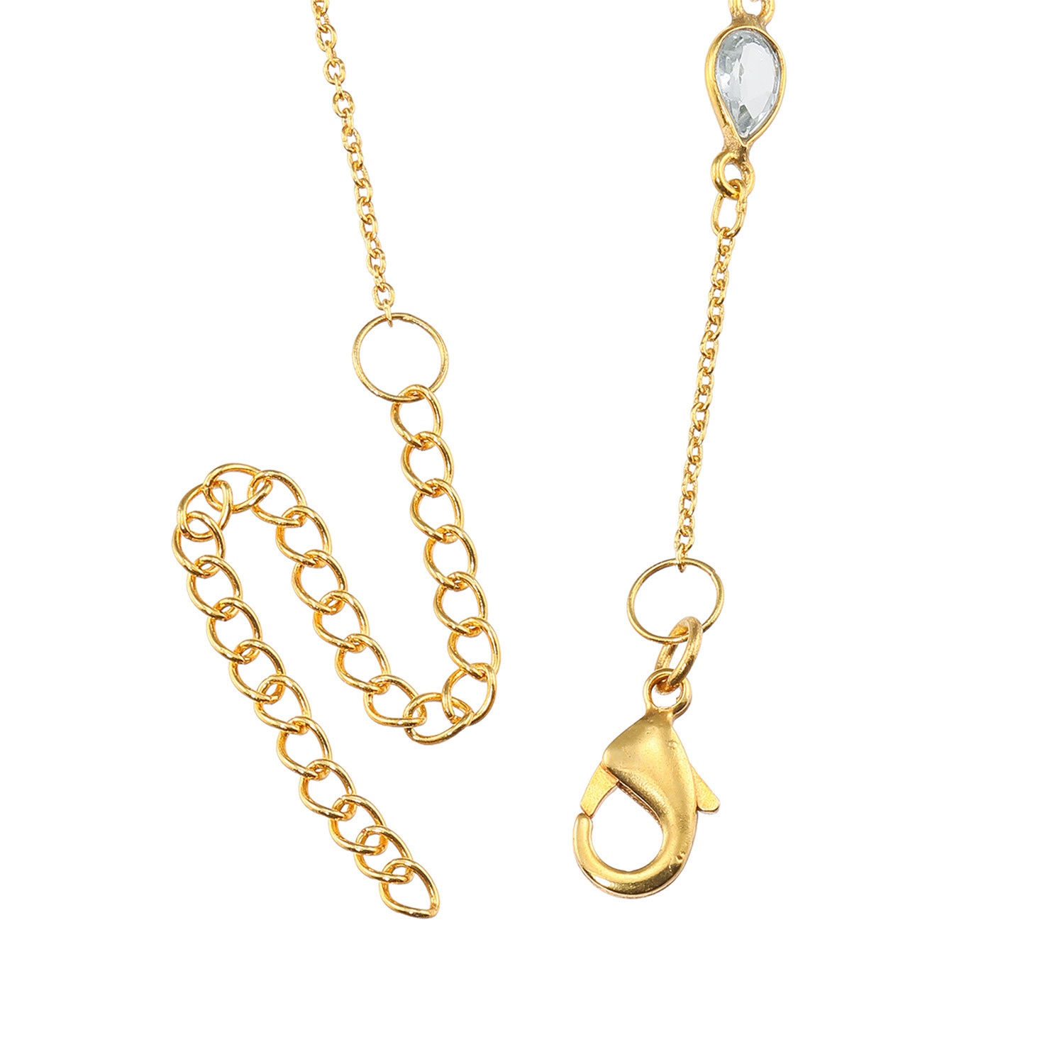 インプレスミー マルチカット ジェムストーン ステーションネックレス