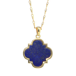インプレスミー ラピスラズリ クローバーデザイン ペンダント