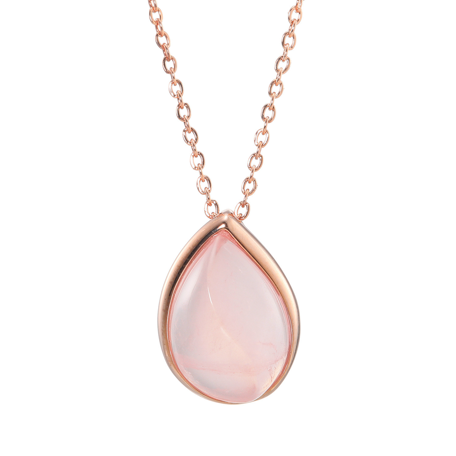 インプレスミー ジェムストーン ペアシェイプ ピークカット ロングペンダント