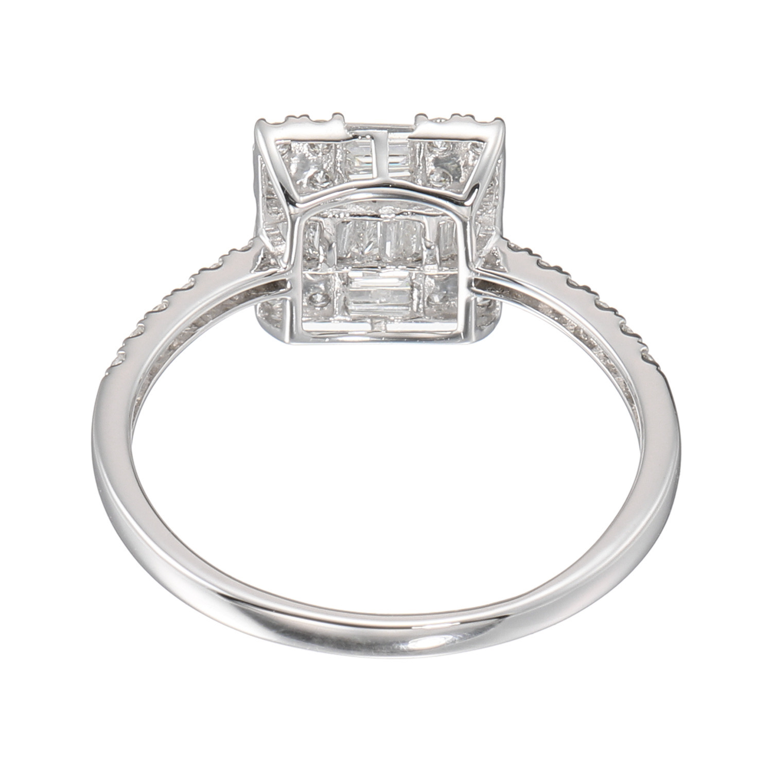 ビジューフルレゾン プラチナ９００ ０．５カラットＵＰ ダイヤモンド クロスロードデザイン リング