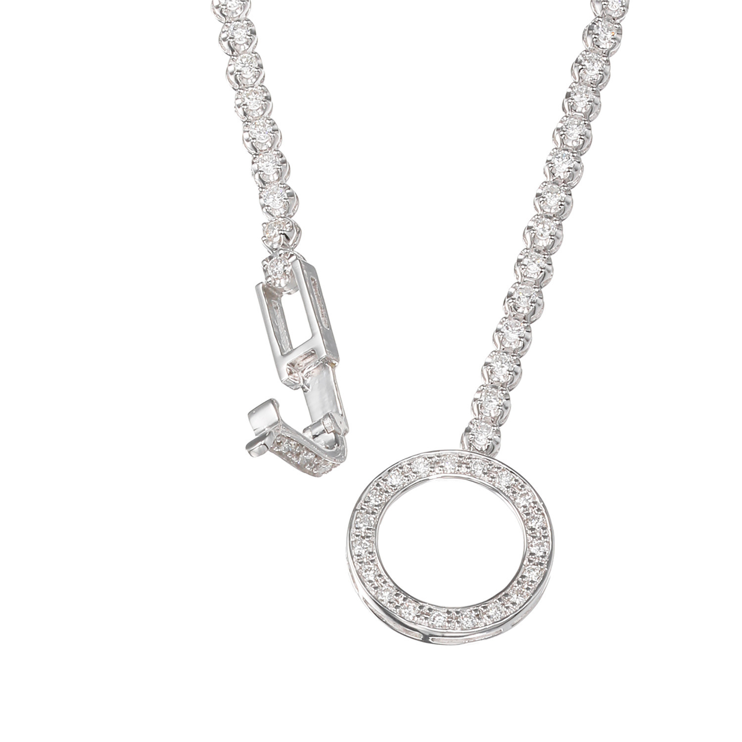 ビジューフルレゾン プラチナ８５０ ファンシーカット ダイヤモンド サークルモティーフ テニスブレスレット