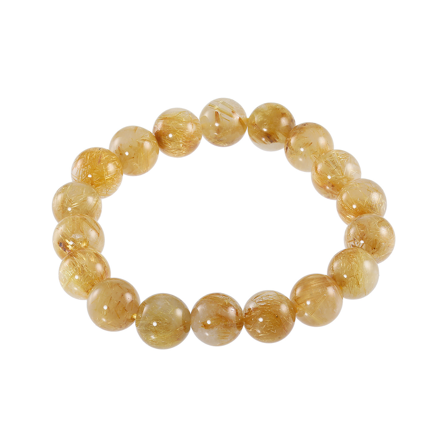 幸石堂 福禄寿の天然石 ゴールデンルチルクォーツ ラグジュアリー ブレスレット 〜金運〜