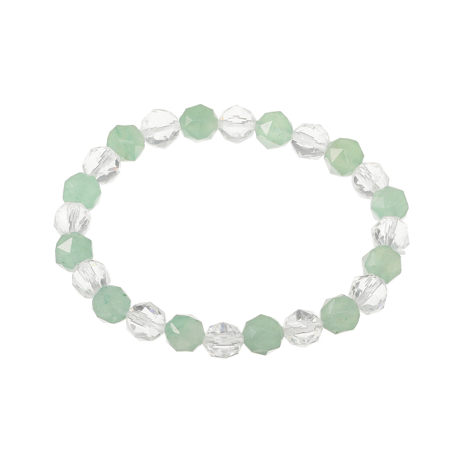 幸石堂 福禄寿の天然石 輝くオールスターカット ジェムストーン＆水晶 開運祈願ブレスレット