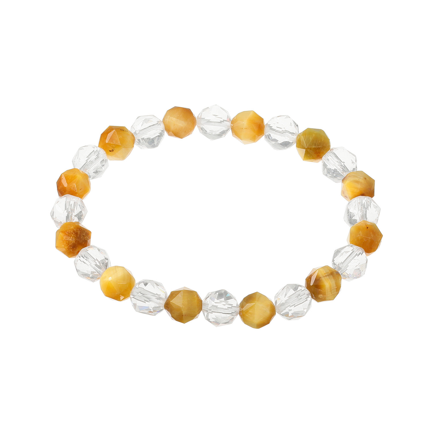 幸石堂 福禄寿の天然石 輝くオールスターカット ジェムストーン＆水晶 開運祈願ブレスレット