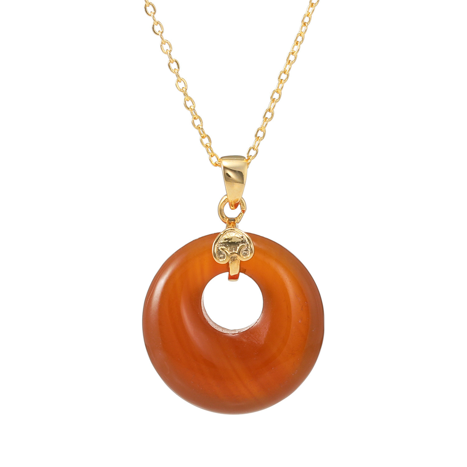 幸石堂 福禄寿の天然石 円満石（えんまんせき） 開運祈願ネックレス