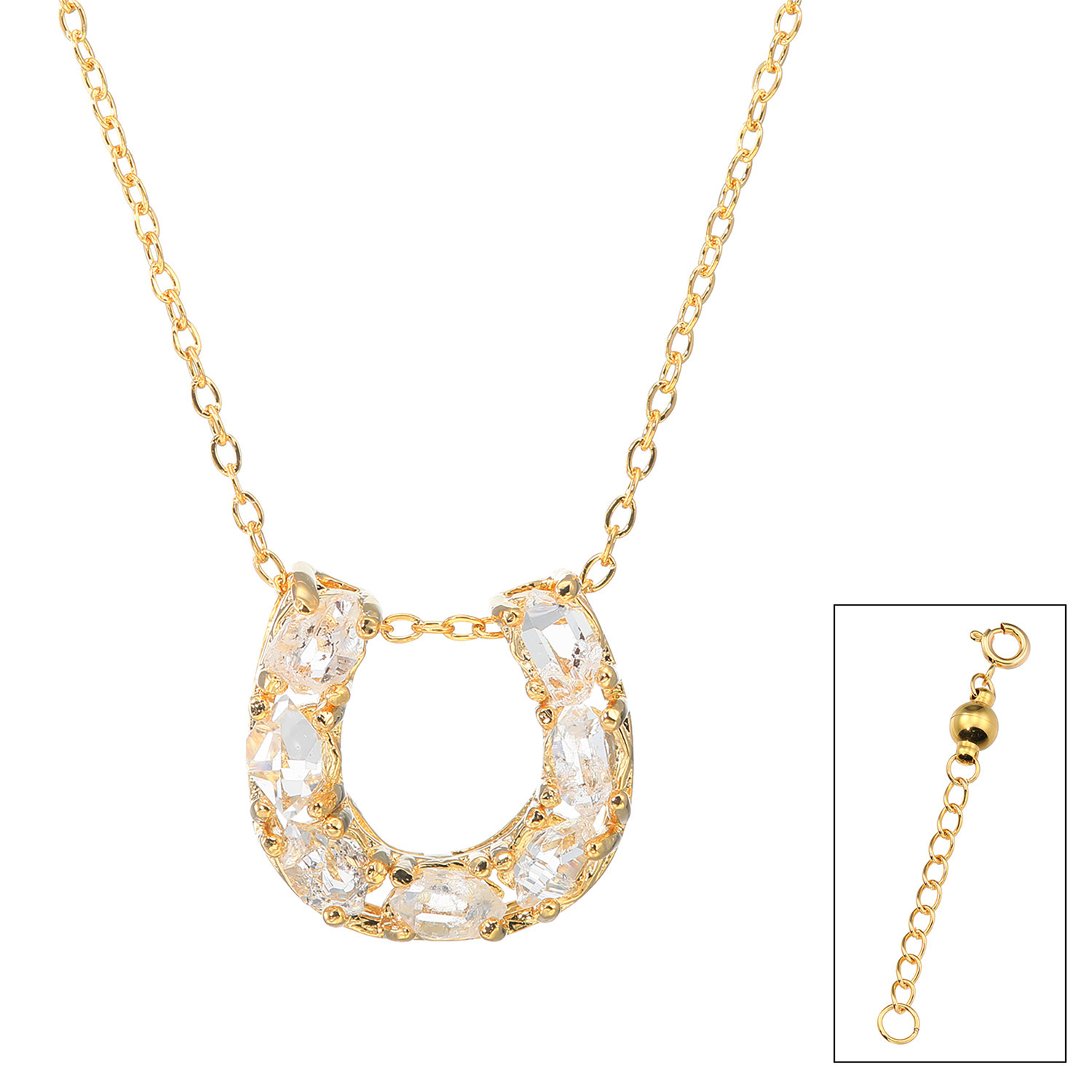 幸石堂 福禄寿の天然石 七宝石 馬蹄の恵みペンダント 〜開運〜