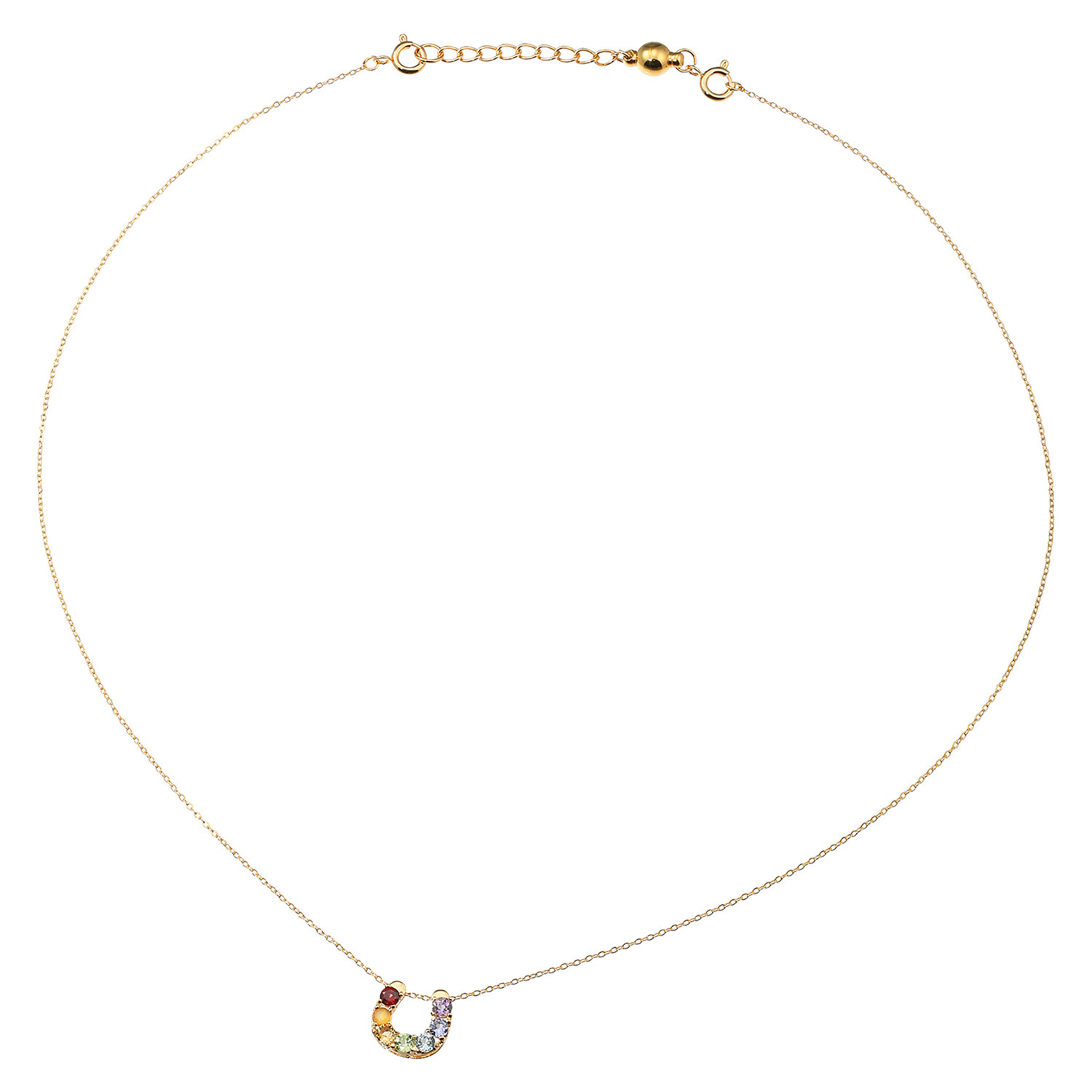 幸石堂 福禄寿の天然石 七宝石 馬蹄の恵みペンダント 〜開運〜